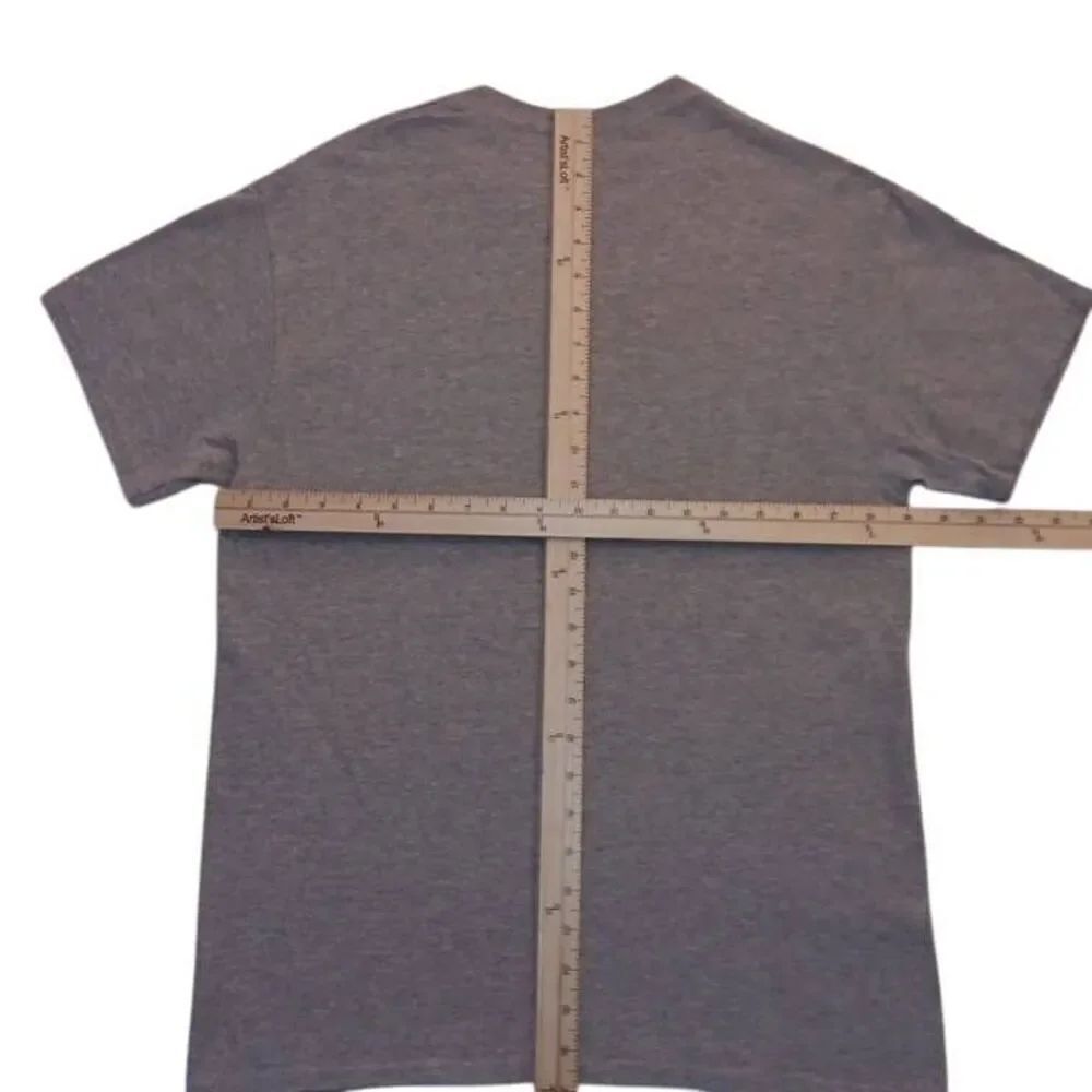 Philly Tee Brand Gildan Heavy Cotton Size Medium PTP 19" Length 26" Color Gre - Picture 4 of 7
